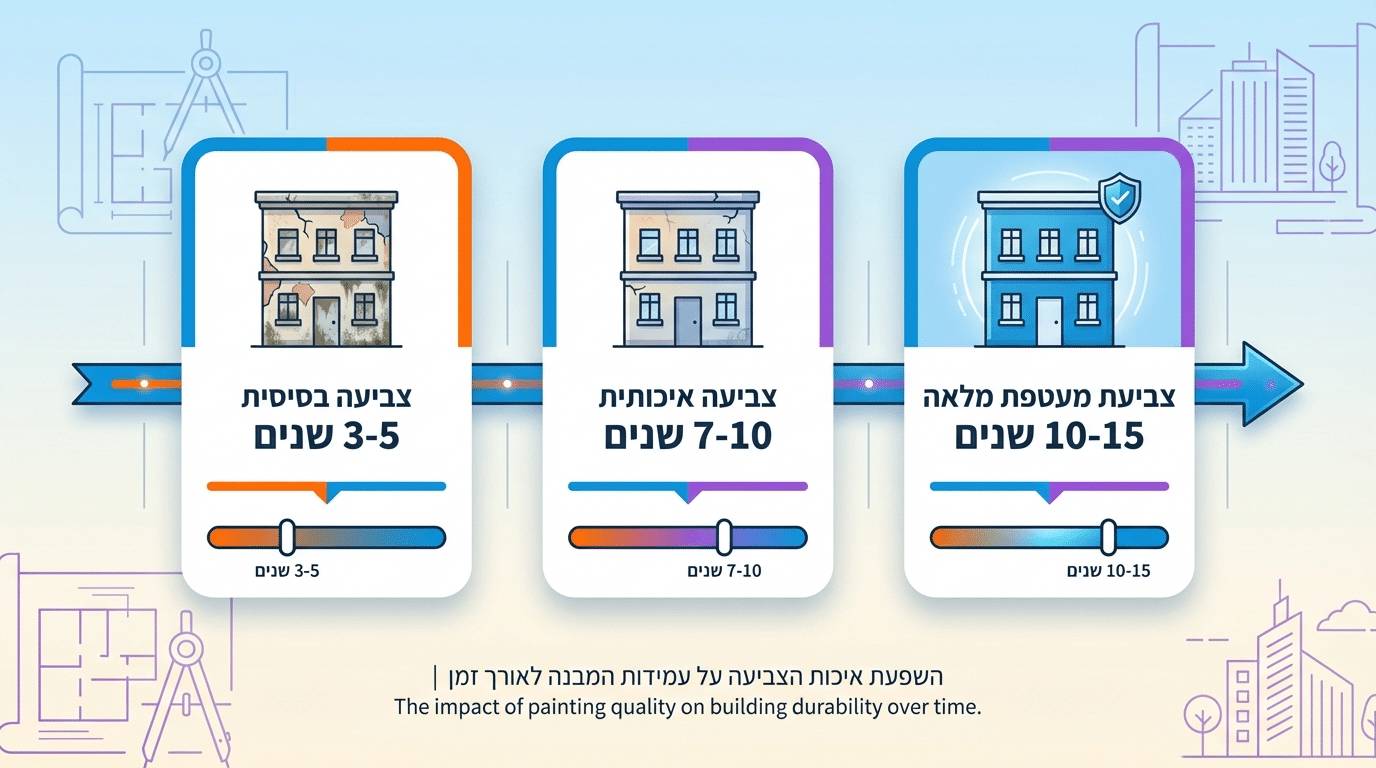 כמה זמן מחזיקה צביעת חזית בניין איכותית