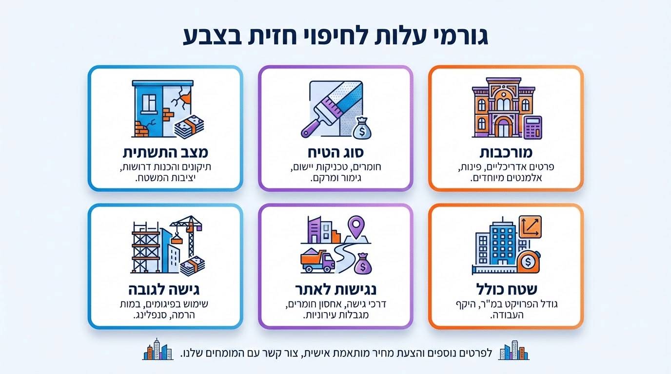 גורמים המשפיעים על מחיר שליכט צבעוני למטר מרובע