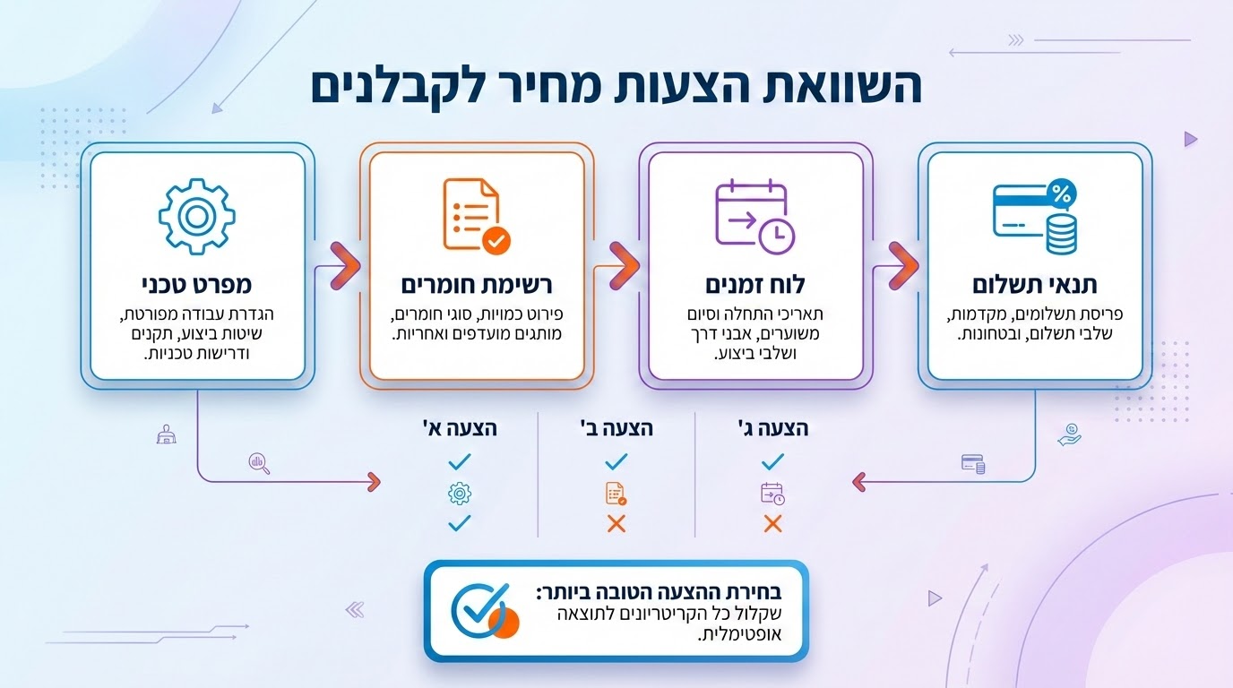 איך להשוות נכון בין הצעות מחיר של קבלני שיפוץ בניין