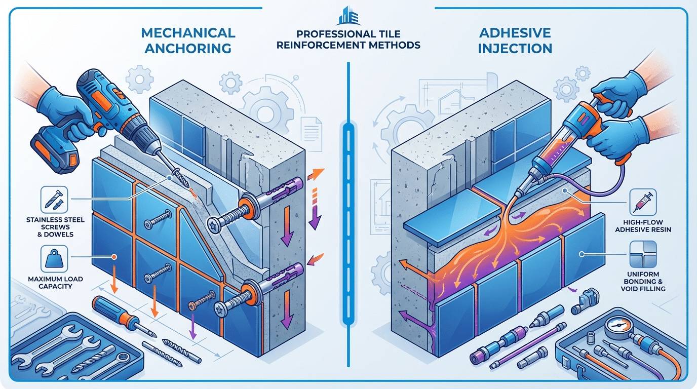 חיזוק אריחים בבניין: המדריך המלא לתיקון אריחים רופפים בחזית והארכת חיי המבנה